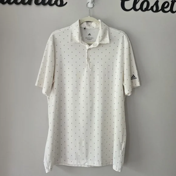Adidas Primegreen Men's White Polo‎ Shirt Size Large - Picture 3 of 10